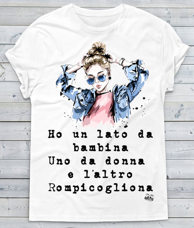 T-shirt Donna Rompicogliona ( P732 ) - Gufetto Brand 
