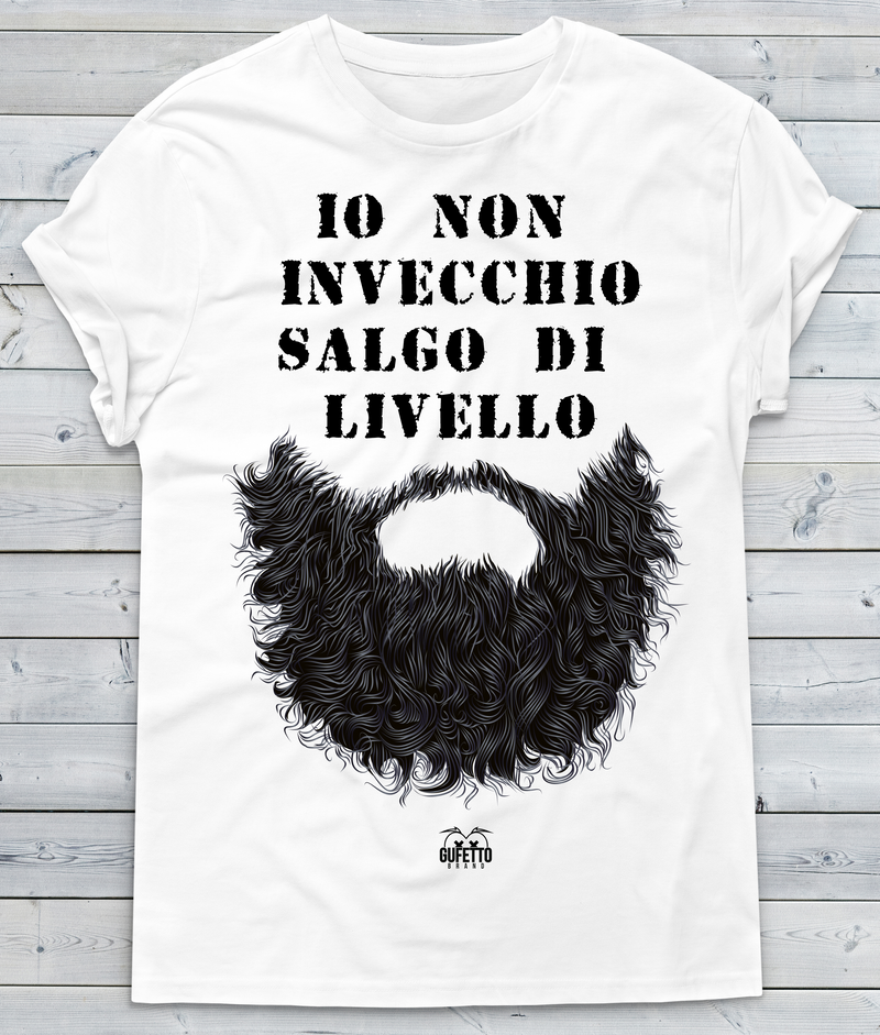 T-shirt Uomo Non Invecchio Barba - Gufetto Brand 