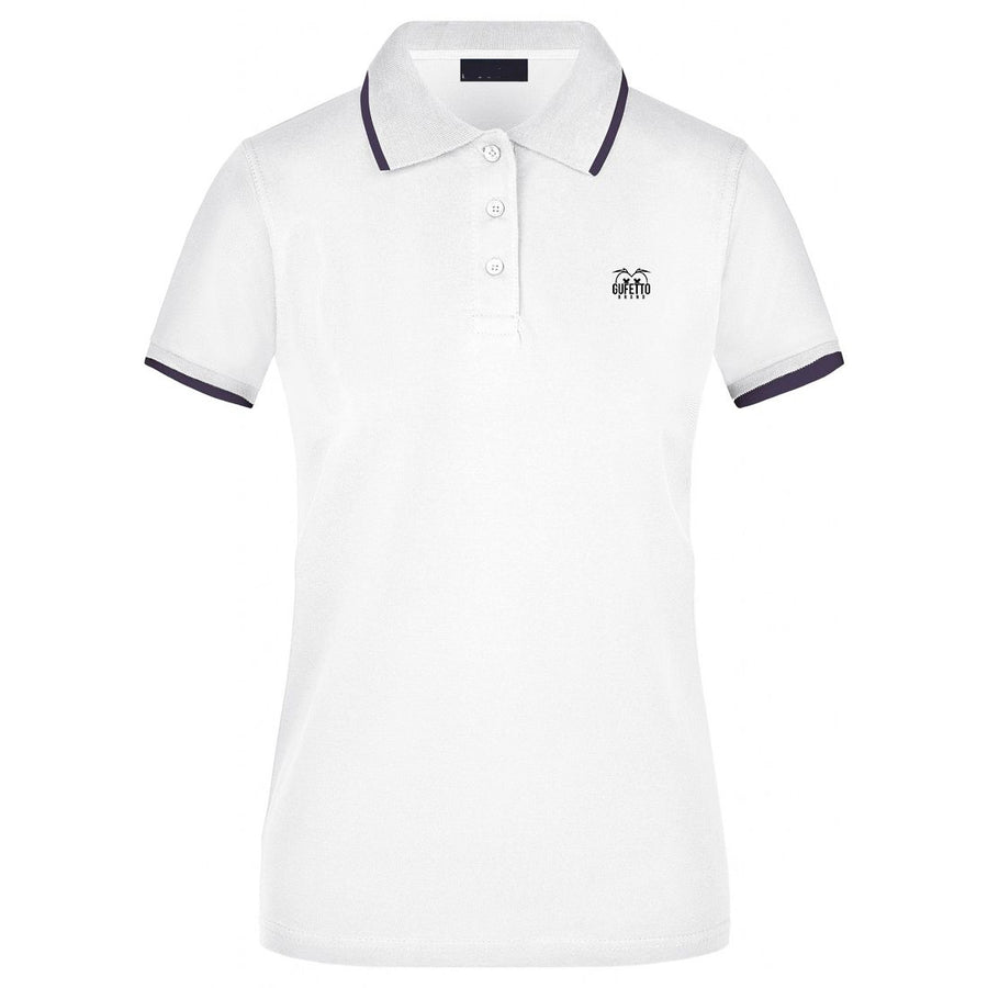 Polo Donna  Occhi White ( logo ricamato ) - Gufetto Brand 