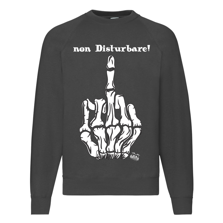 Felpa Classic  Uomo Donna  Non Disturbare ( Q957 ) - Gufetto Brand 