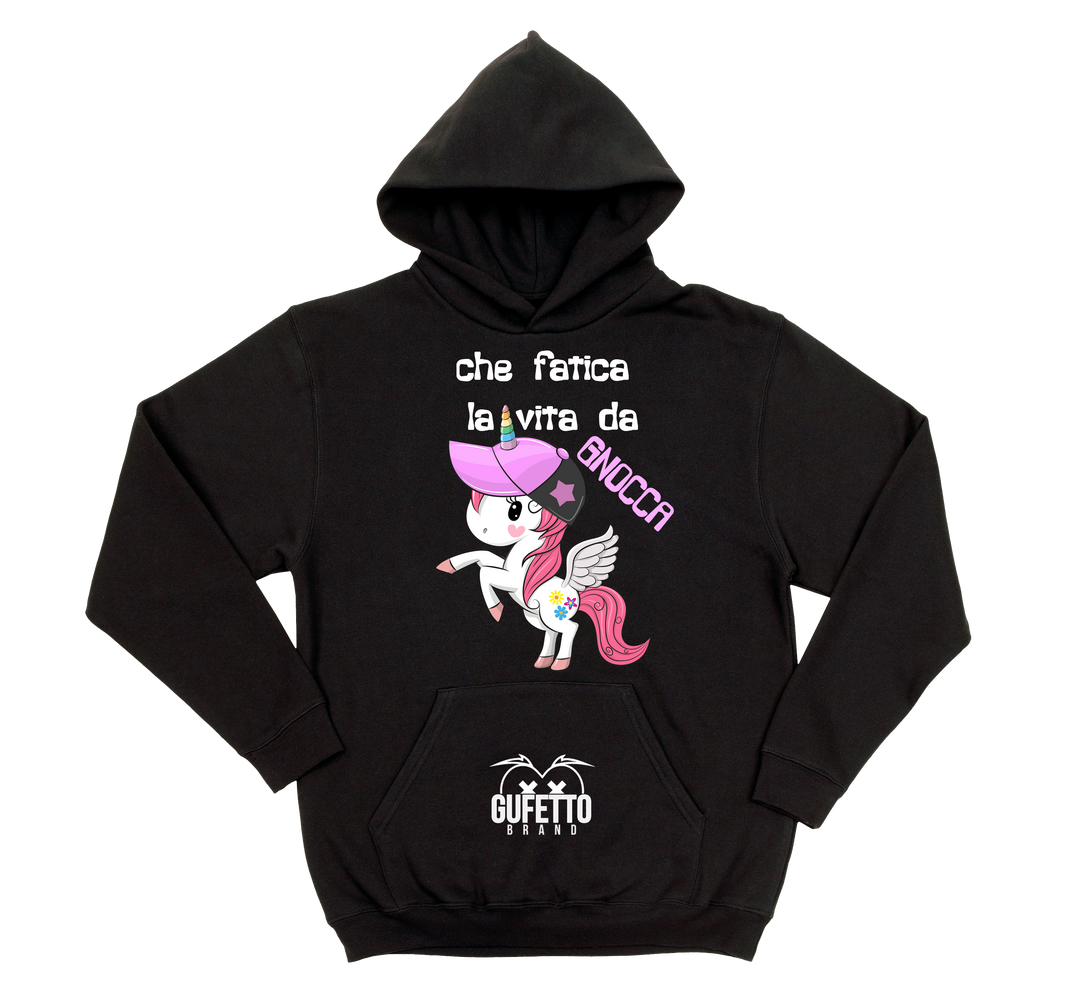 Felpa donna Gnocca Unicorn - Gufetto Brand 