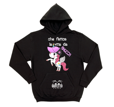 Felpa donna Gnocca Unicorn - Gufetto Brand 