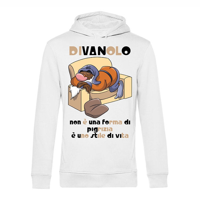 Felpa uomo I 7 Nani del dopo Pranzo DIVANOLO ( D62051 ) - Gufetto Brand 