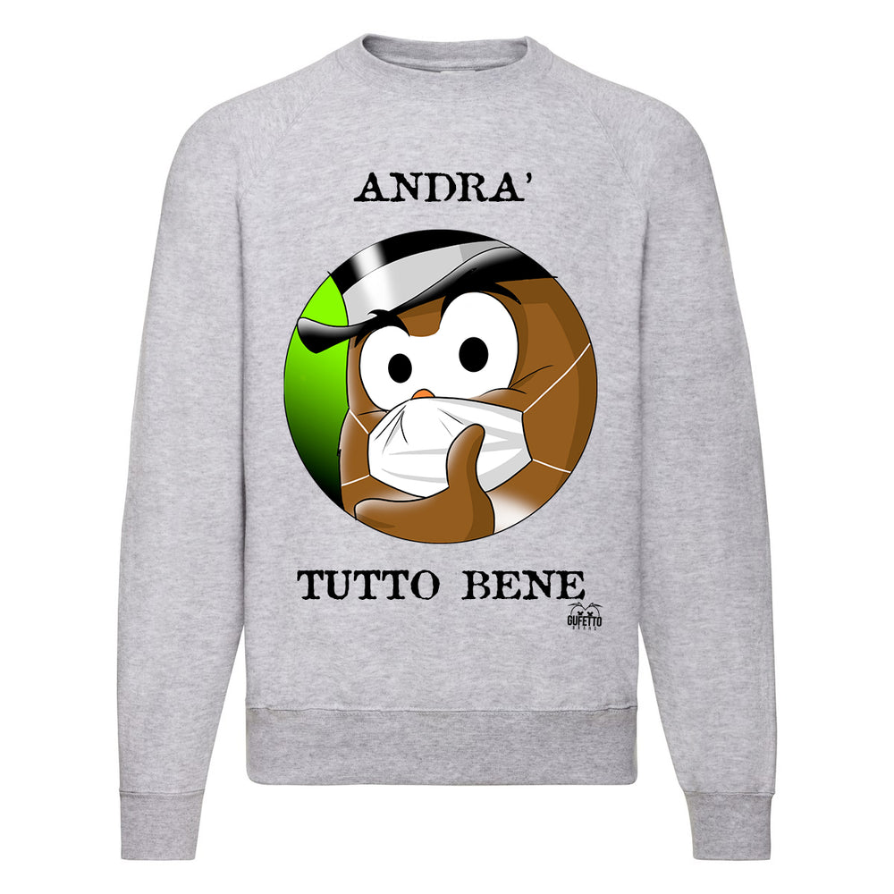 Felpa Classic Uomo Andrà tutto bene 'Gufetto' ( J827 ) - Gufetto Brand 