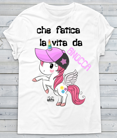 T-shirt Donna Gnocca Unicorn - Gufetto Brand 