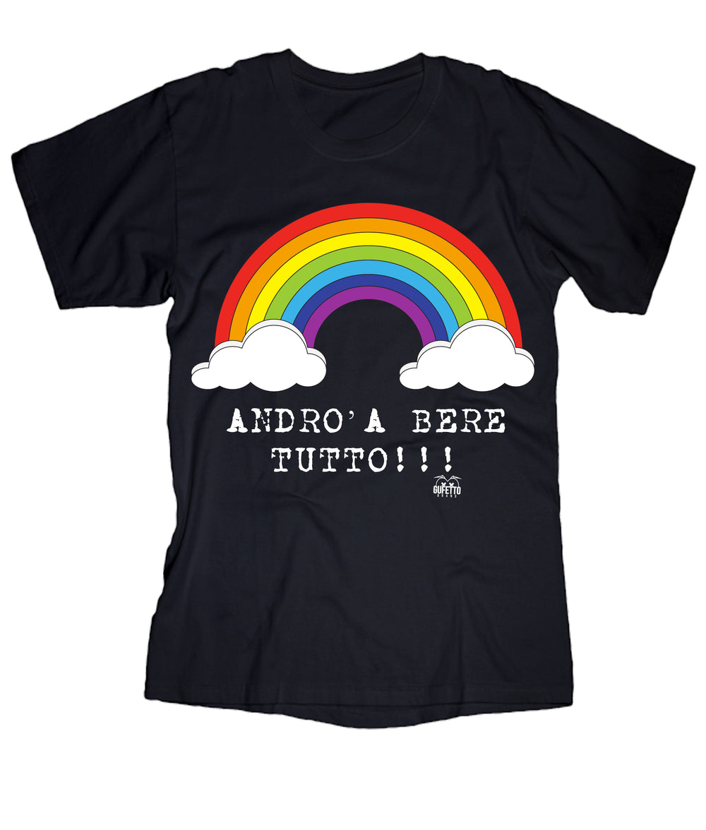 T-shirt Donna  Andrò a Bere Tutto ( K951 ) - Gufetto Brand 