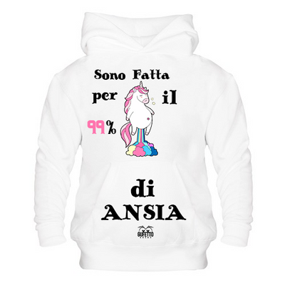 Felpa donna Unicorn Ansia - Gufetto Brand 