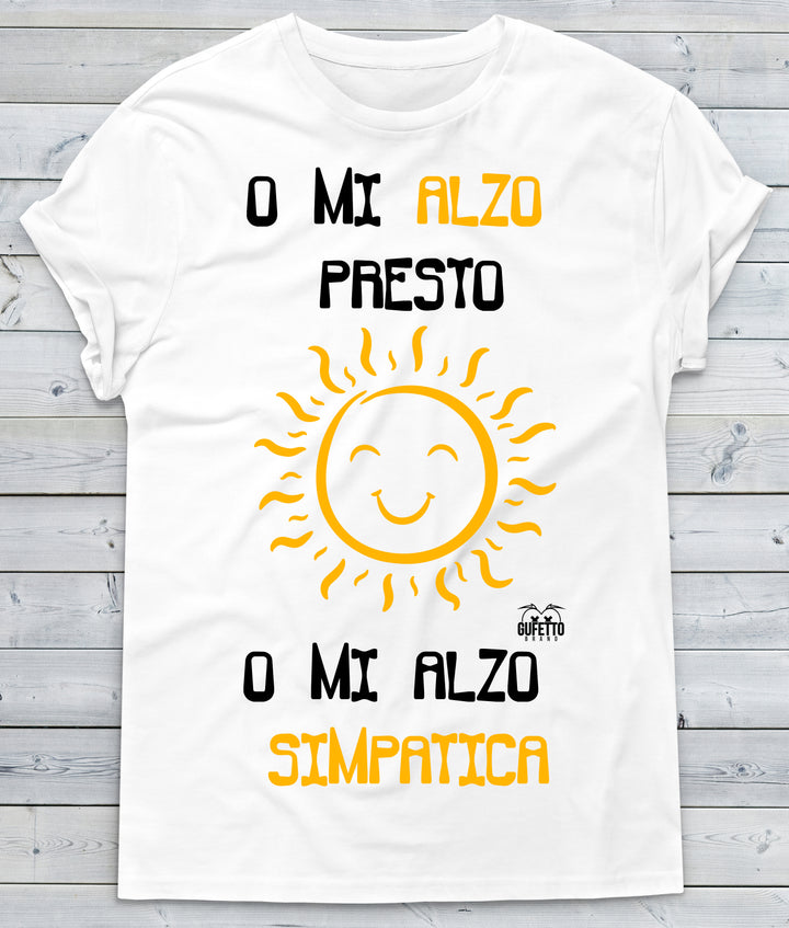 T-shirt Donna Mi alzo Sun ( K678 ) - Gufetto Brand 