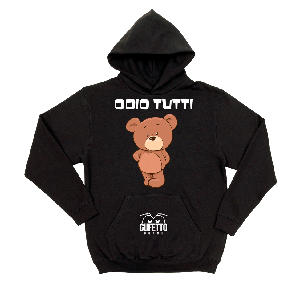 Felpa uomo Baby Bear Odio tutti - Gufetto Brand 