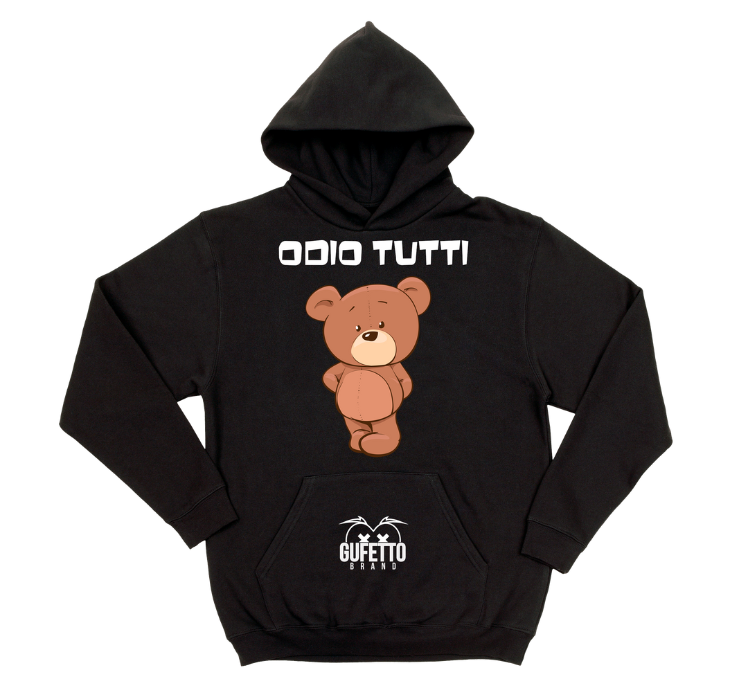 Felpa uomo Baby Bear Odio tutti - Gufetto Brand 