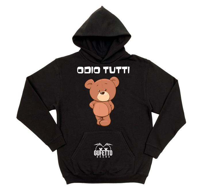 Felpa uomo Baby Bear Odio tutti - Gufetto Brand 