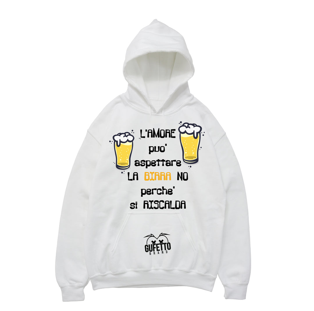 Felpa uomo Birra ( L732 ) - Gufetto Brand 