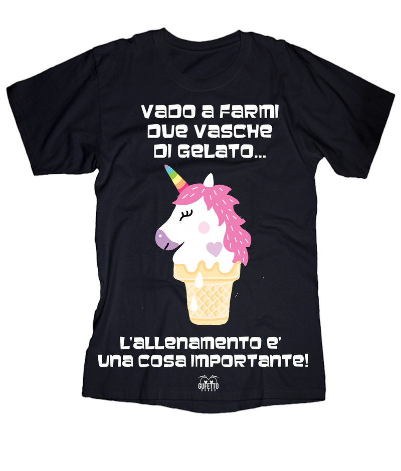 T-shirt Donna Vado a farmi... Unicorn - Gufetto Brand 