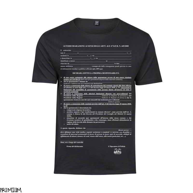 T-shirt Donna  Autocertificazione ( A019 ) - Gufetto Brand 