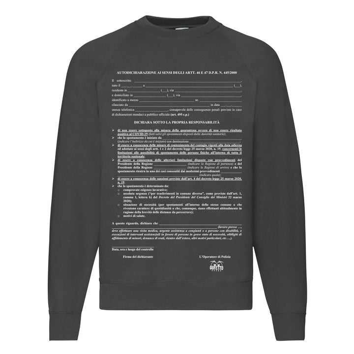 Felpa Classic  Uomo Donna Autocertificazione ( A019 ) - Gufetto Brand 