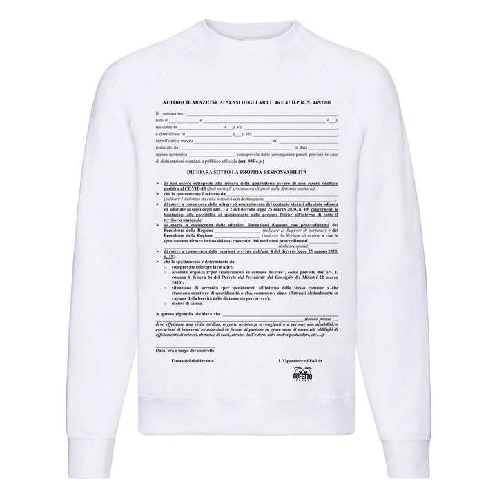Felpa Classic  Uomo Donna Autocertificazione ( A019 ) - Gufetto Brand 