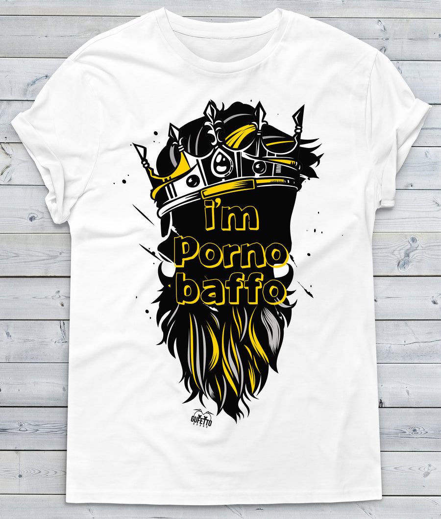 T-shirt Uomo Porno Baffo - Gufetto Brand 
