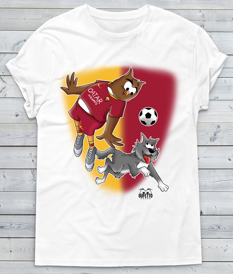 T-shirt Donna Soccer Gufetto GialloRosso - Gufetto Brand 