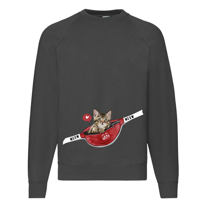 Felpa Classic  Uomo Donna  Cat Meow ( L741 ) - Gufetto Brand 
