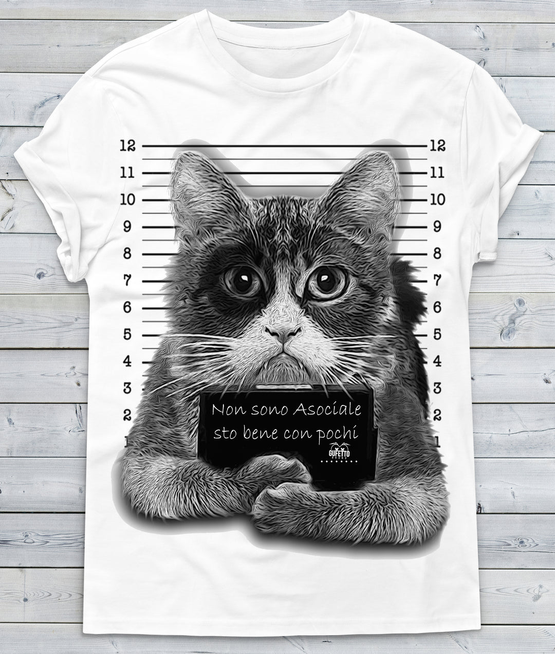 T-shirt Uomo Asociale ( L294 ) - Gufetto Brand 