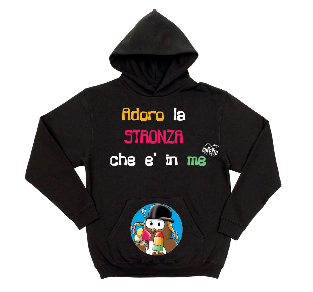 Felpa donna Adoro la Stronza ( E378 ) - Gufetto Brand 
