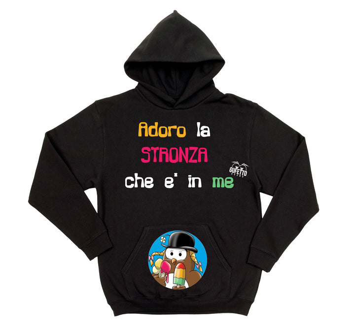 Felpa donna Adoro la Stronza ( E378 ) - Gufetto Brand 