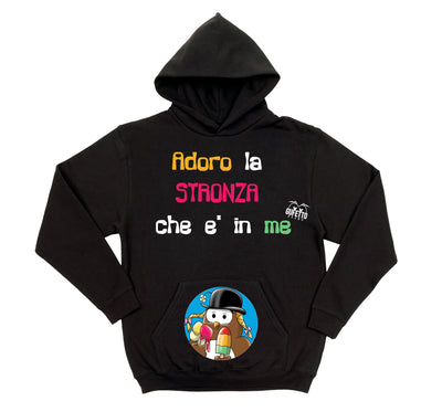 Felpa donna Adoro la Stronza ( E378 ) - Gufetto Brand 