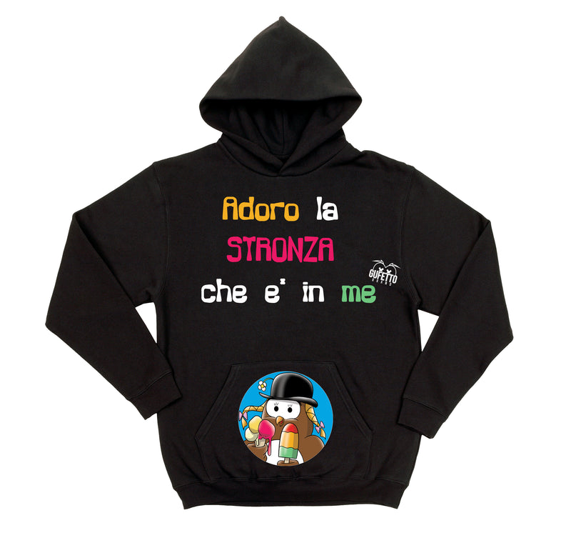 Felpa donna Adoro la Stronza ( E378 ) - Gufetto Brand 
