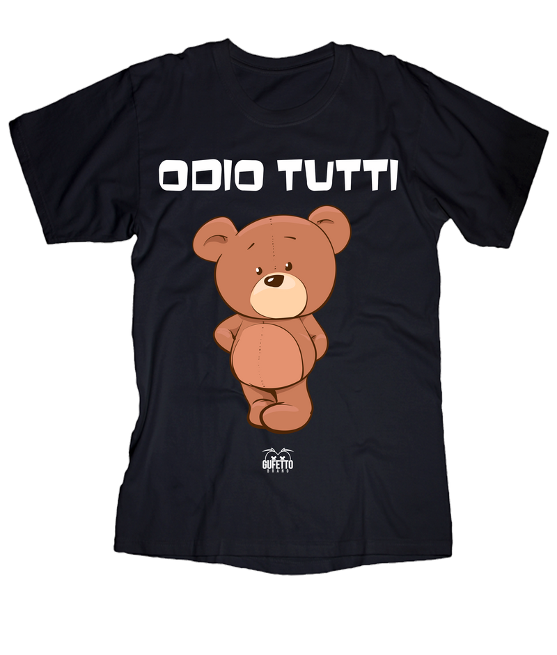 T-shirt Uomo Baby Bear Odio tutti - Gufetto Brand 