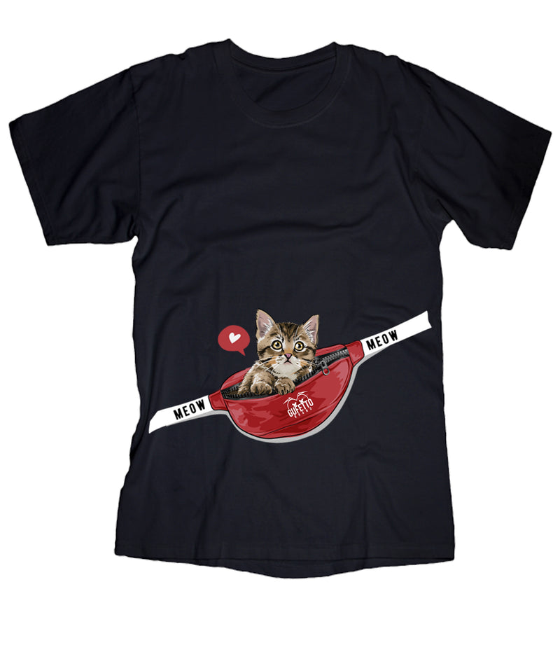 T-shirt Donna  Cat Meow ( L741 ) - Gufetto Brand 