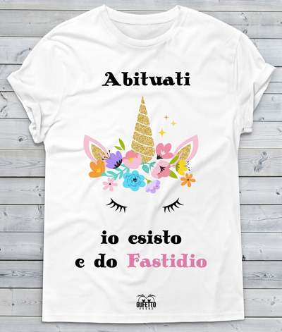 T-shirt Donna Abituati Unicorn - Gufetto Brand 