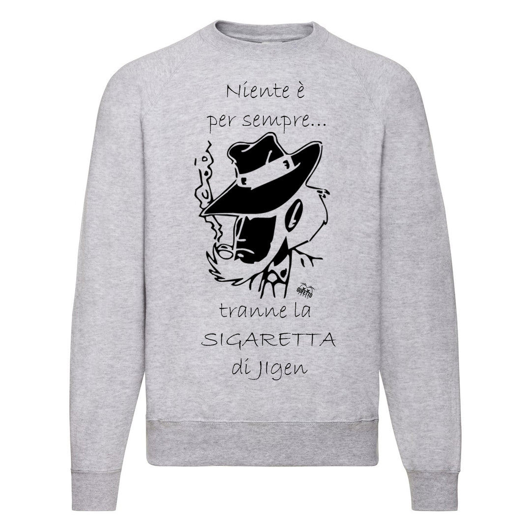 Felpa Classic Grigia Uomo Donna Niente è per sempre - Gufetto Brand 