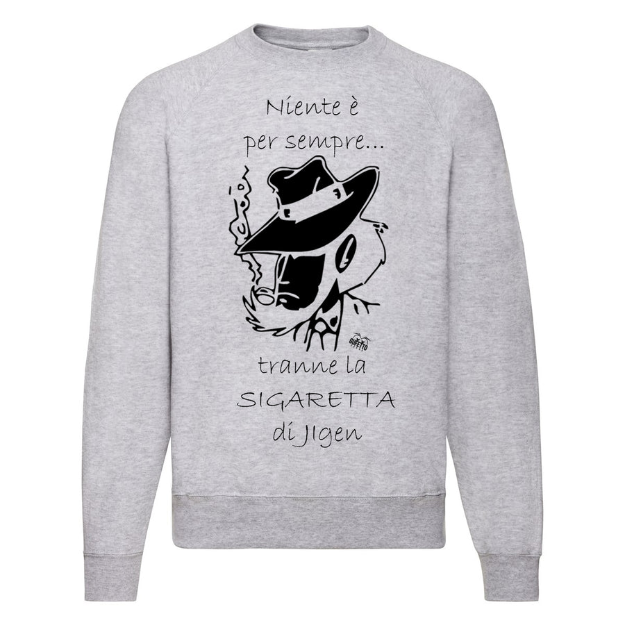 Felpa Classic Grigia Uomo Donna Niente è per sempre - Gufetto Brand 