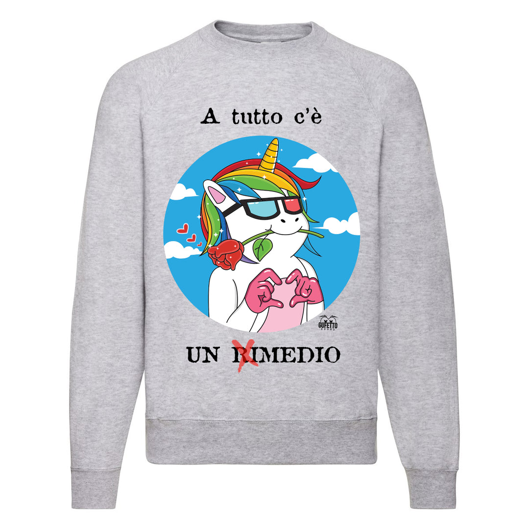 Felpa Classic  Uomo Donna Rimedio ( D927 ) - Gufetto Brand 