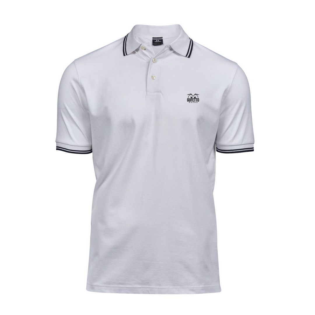 Polo Uomo  Bianca strisce nere Gufetto Brand - Gufetto Brand 