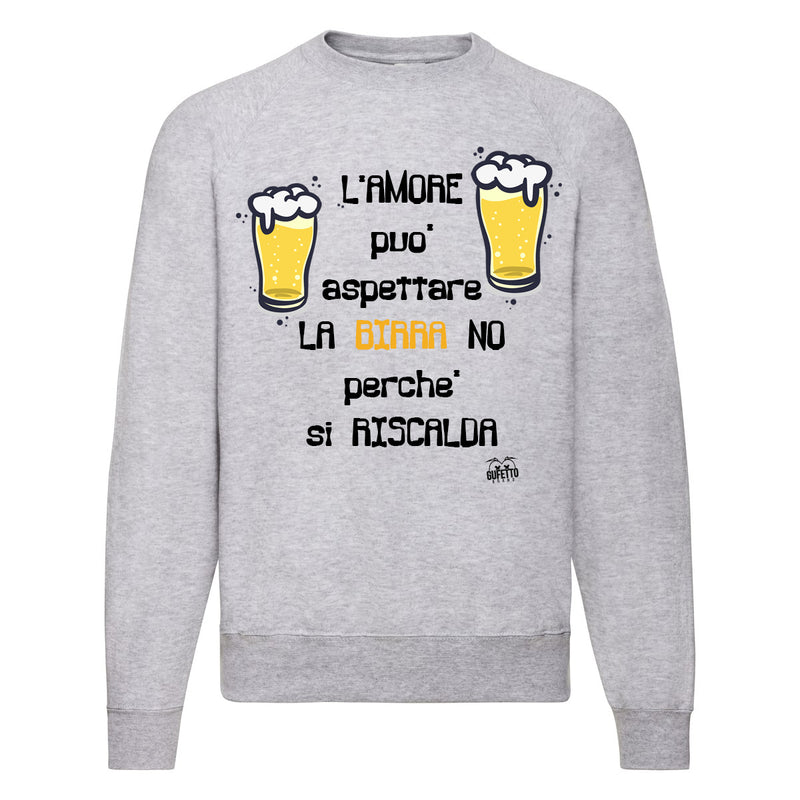 Felpa Classic  Uomo Donna Birra ( L732 ) - Gufetto Brand 