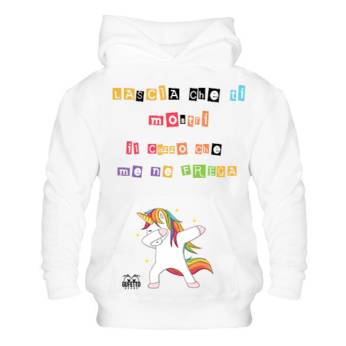 Felpa uomo Unicorn Lascia che - Gufetto Brand 