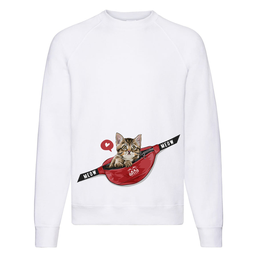 Felpa Classic  Uomo Donna  Cat Meow ( L741 ) - Gufetto Brand 