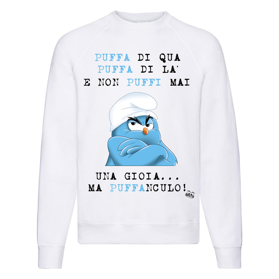 Felpa Classic  Uomo Donna Puffanculo ( T378 ) - Gufetto Brand 