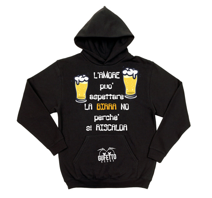Felpa uomo Birra ( L732 ) - Gufetto Brand 