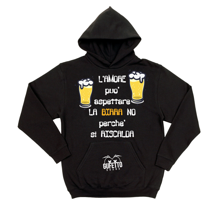 Felpa uomo Birra ( L732 ) - Gufetto Brand 