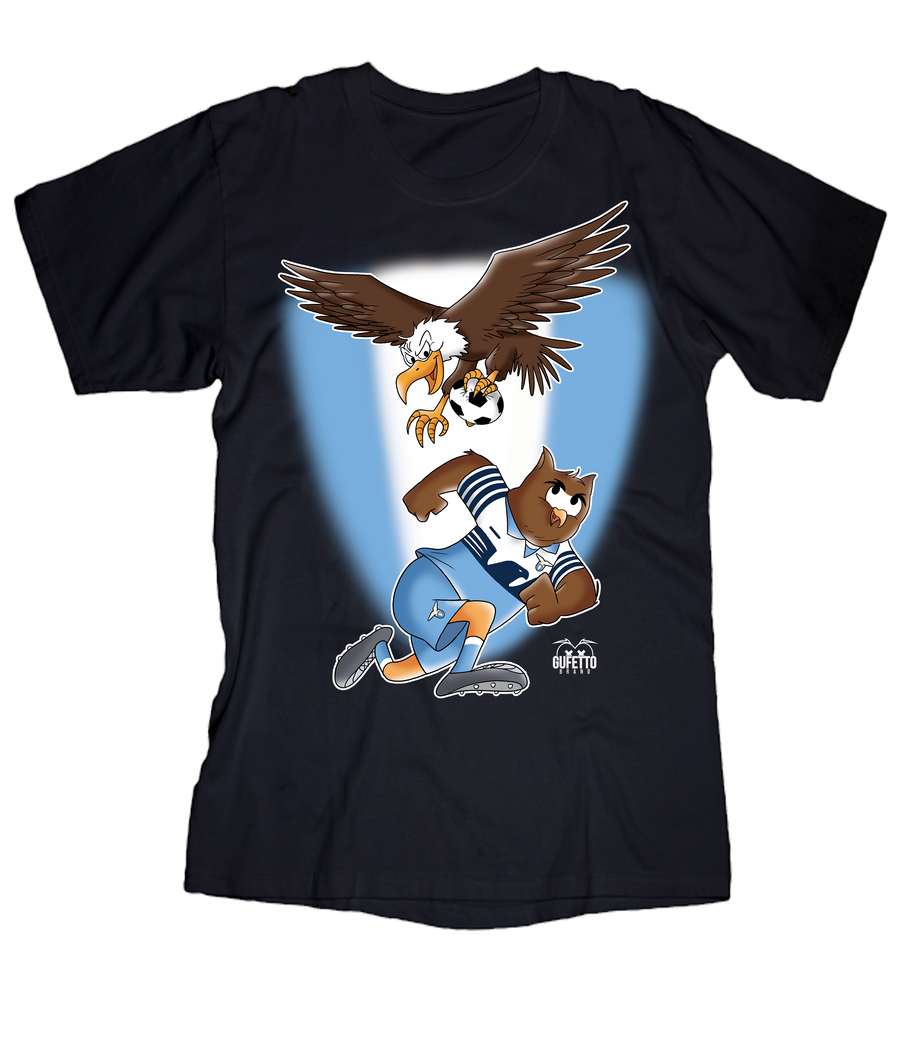 T-shirt Uomo Soccer Gufetto BiancoCeleste - Gufetto Brand 