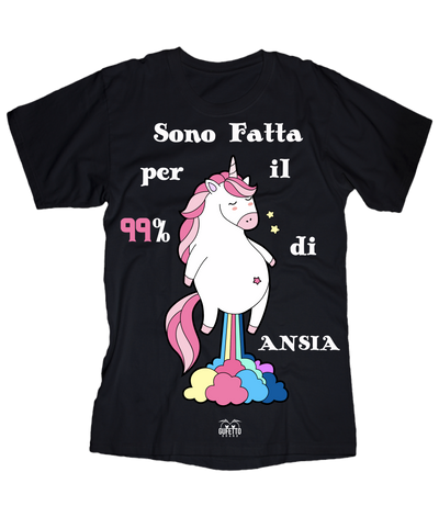 T-shirt Donna Sono Fatta Unicorn - Gufetto Brand 