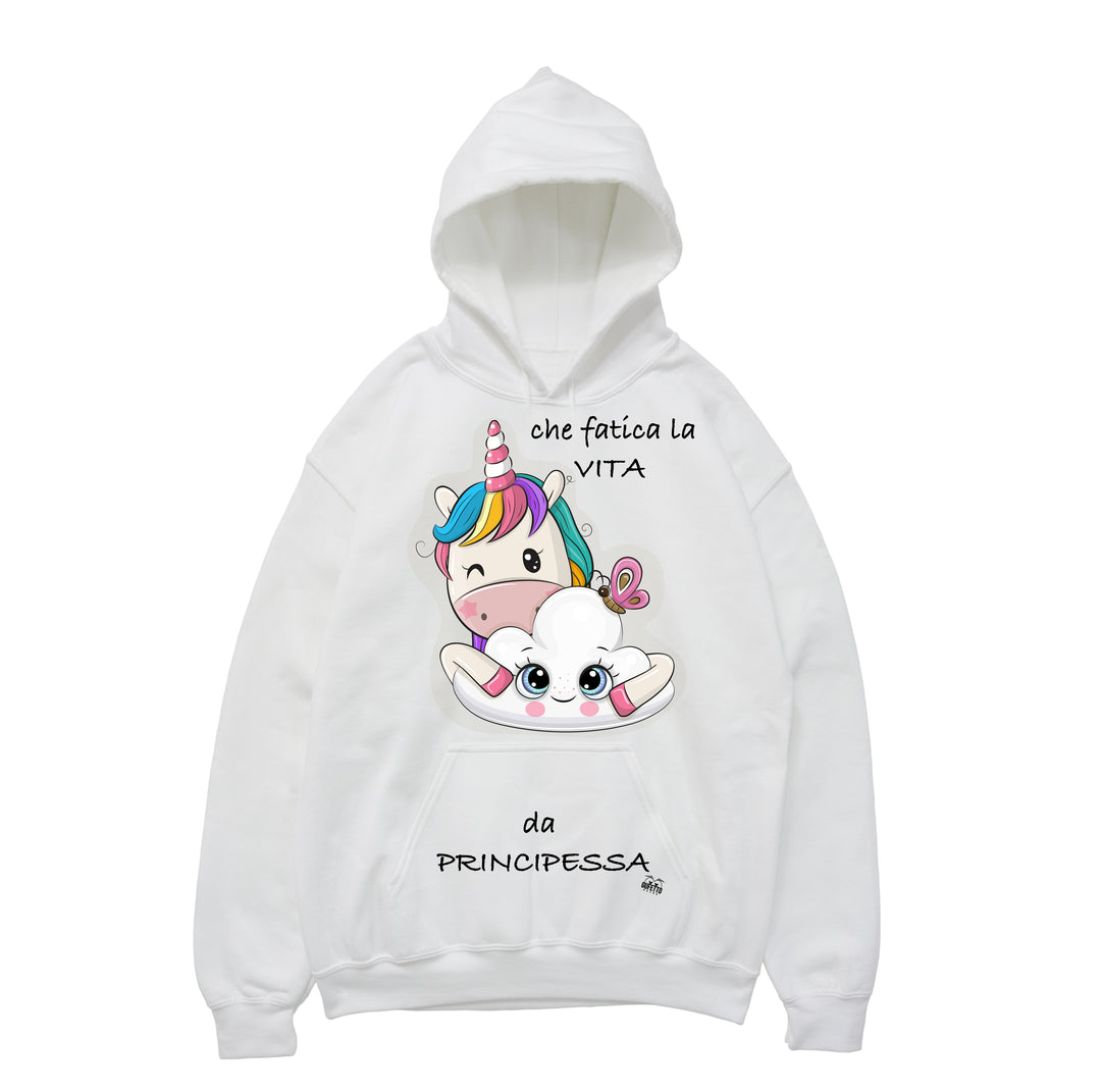 Felpa donna Principessa Unicorn ( E922 ) - Gufetto Brand 