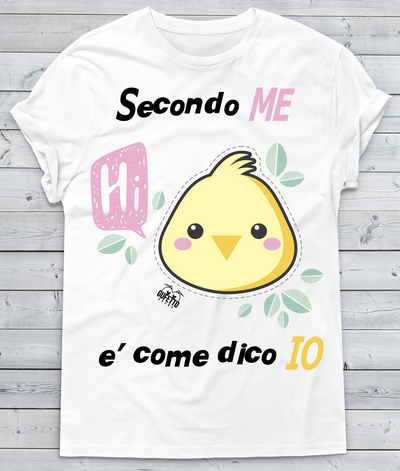 T-shirt Donna Secondo me - Gufetto Brand 
