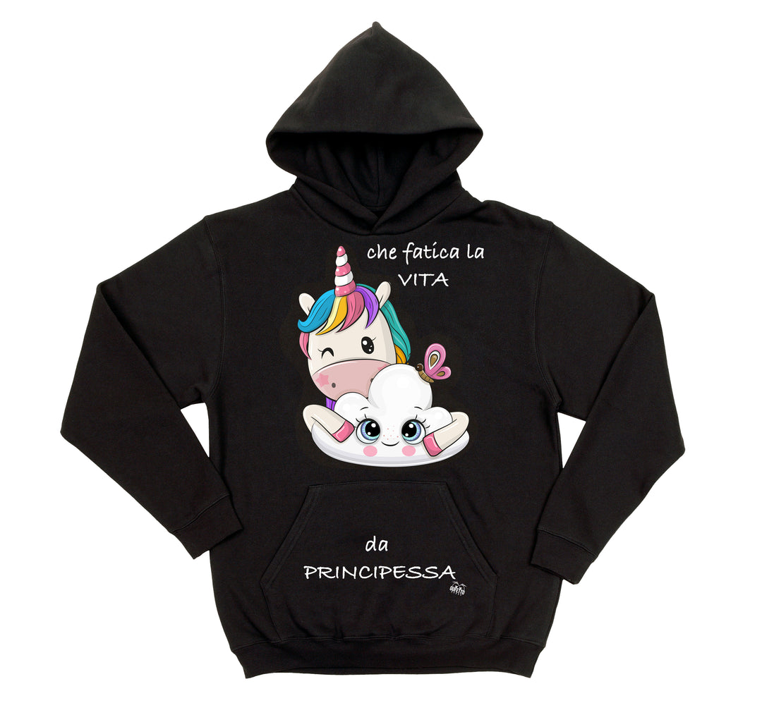Felpa donna Principessa Unicorn ( E922 ) - Gufetto Brand 