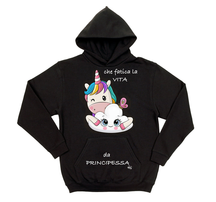 Felpa donna Principessa Unicorn ( E922 ) - Gufetto Brand 