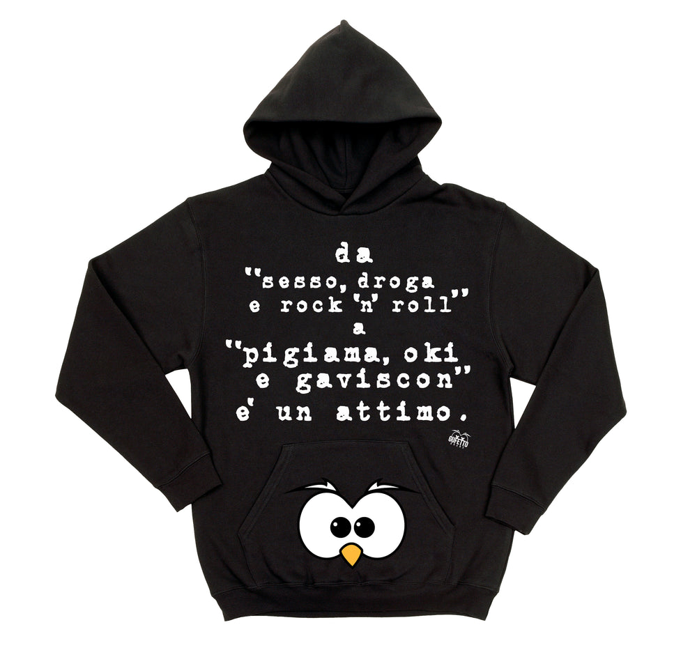 Felpa donna Rock ( A284 ) - Gufetto Brand 