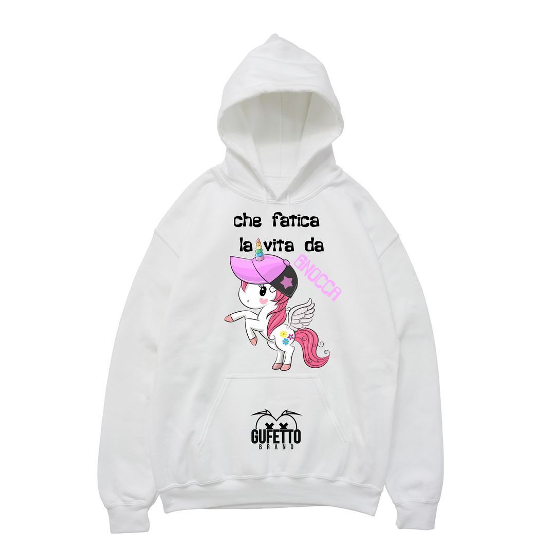 Felpa donna Gnocca Unicorn - Gufetto Brand 