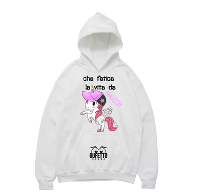 Felpa donna Gnocca Unicorn - Gufetto Brand 